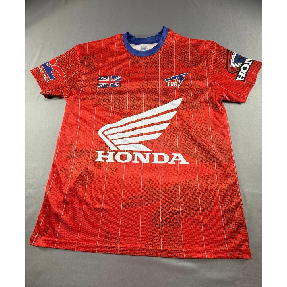 Honda Racing ENG England Jersey Men’s L Red Motocross Dirt Bike NWOT blokecore